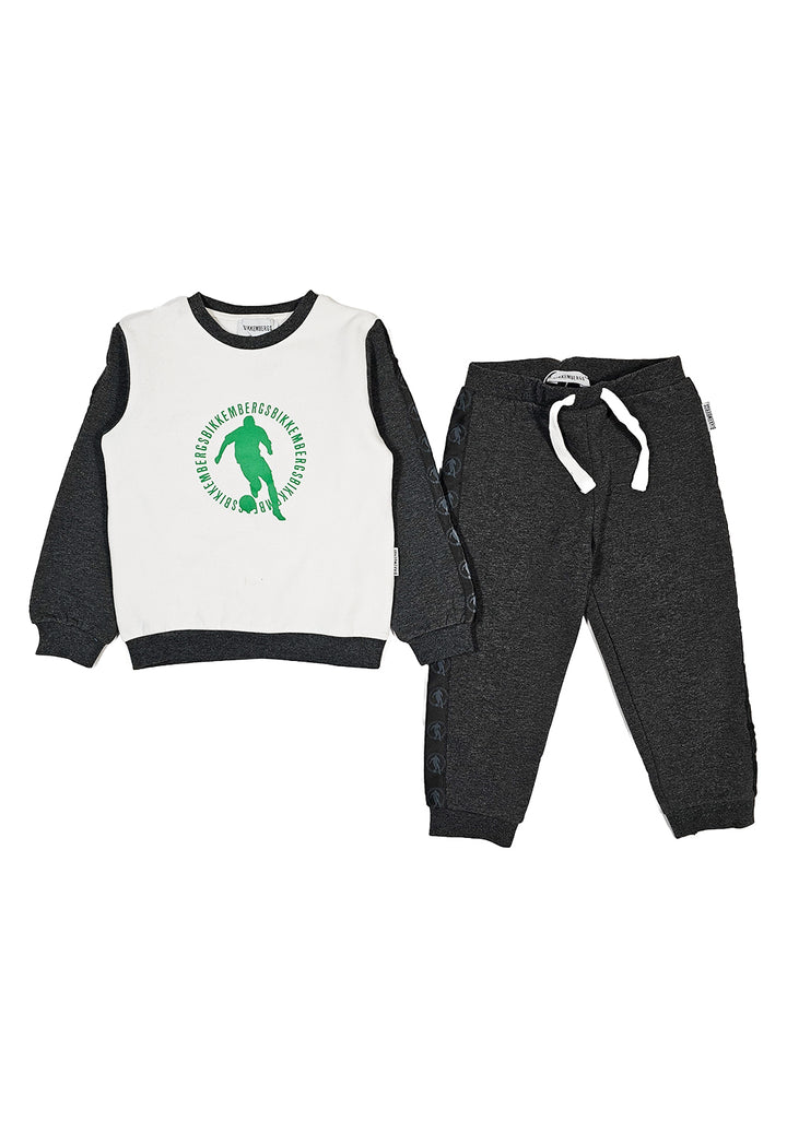 Weiß-graues Sweatshirt-Set für Jungen