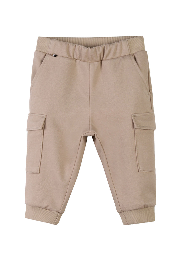 Pantalone felpa beige per bambino