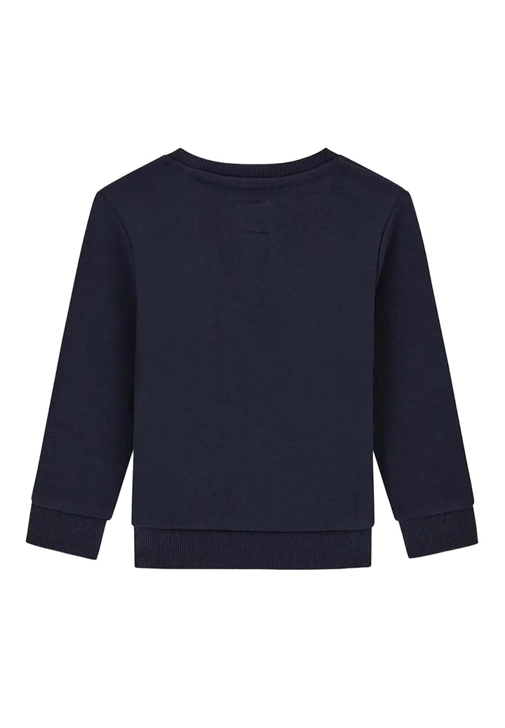 Felpa girocollo blu per bambino