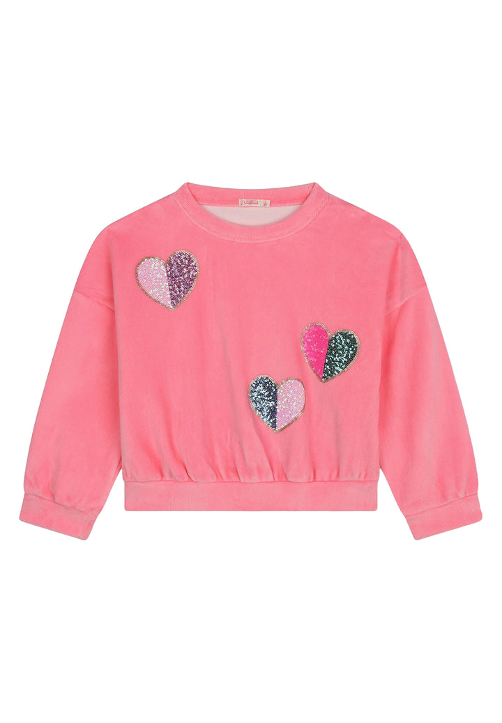 Pink Chenille Crewneck Sweatshirt for Girls