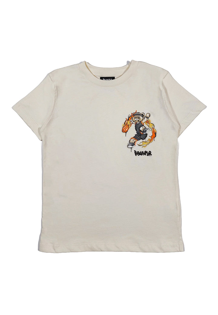 T-shirt crema per bambino