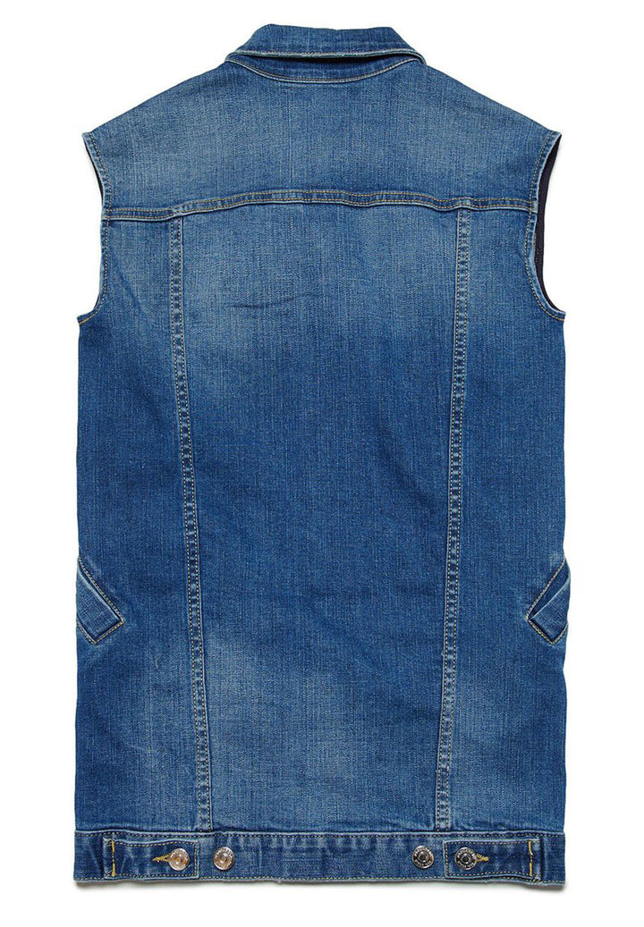 Gilet blu denim per bambina