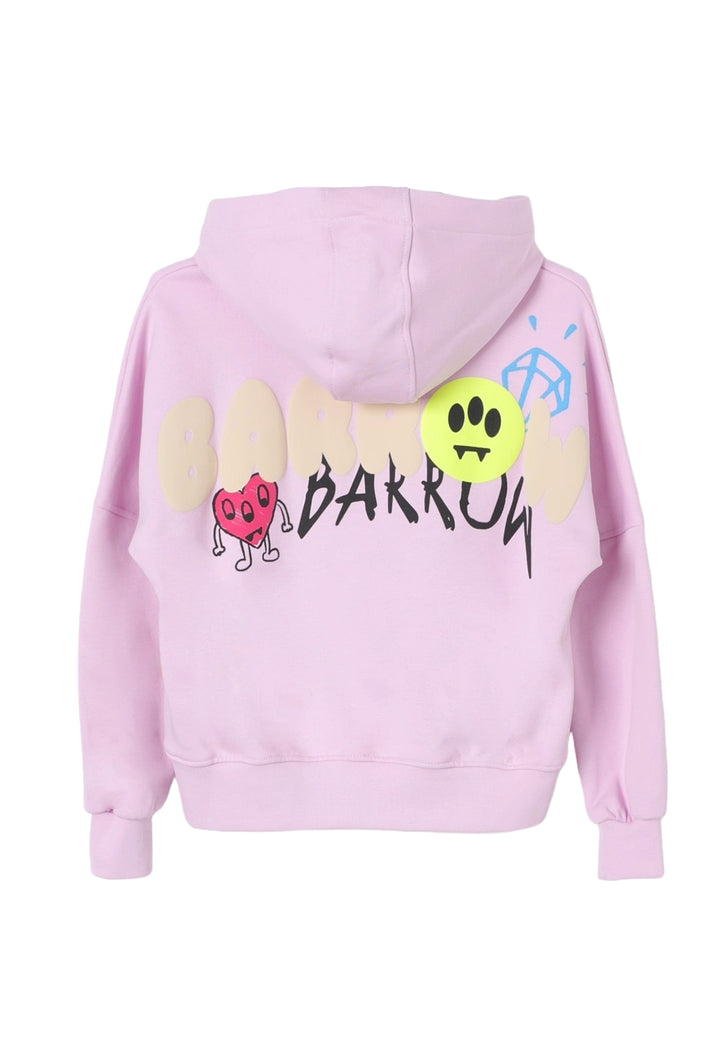 Felpa cappuccio rosa per bambina