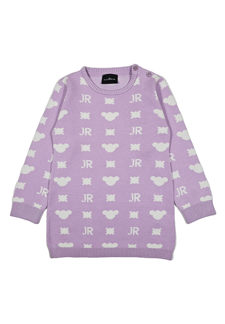 Vestito maglia lilla per neonata