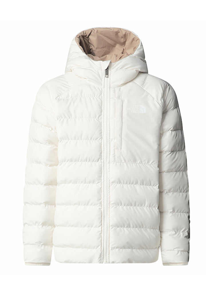 Giubbotto reversibile bianco-beige per bambina