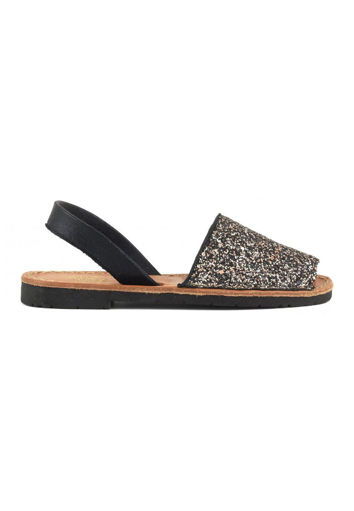 Sandali glitter neri per bambina