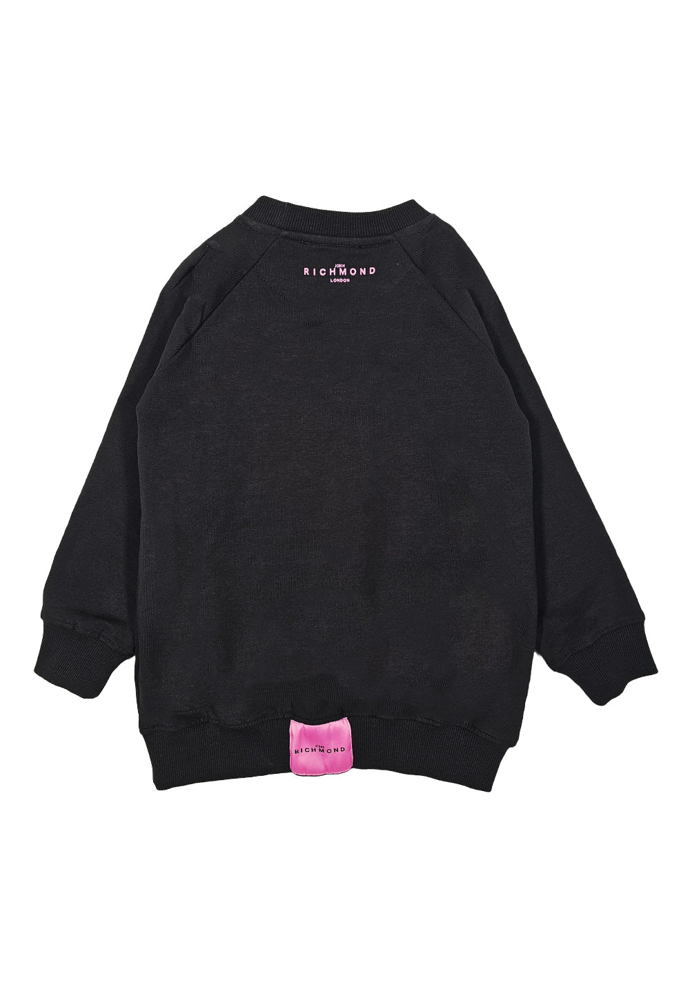 Black sweatshirt dress for girls