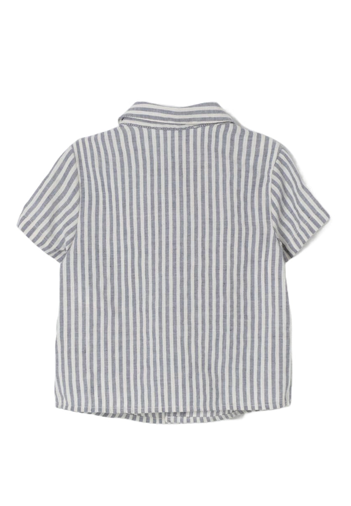 Camicia bianco-celeste per neonato