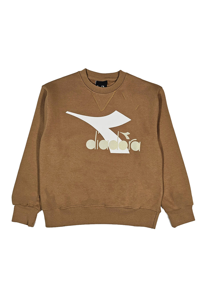 Brown crewneck sweatshirt for boys