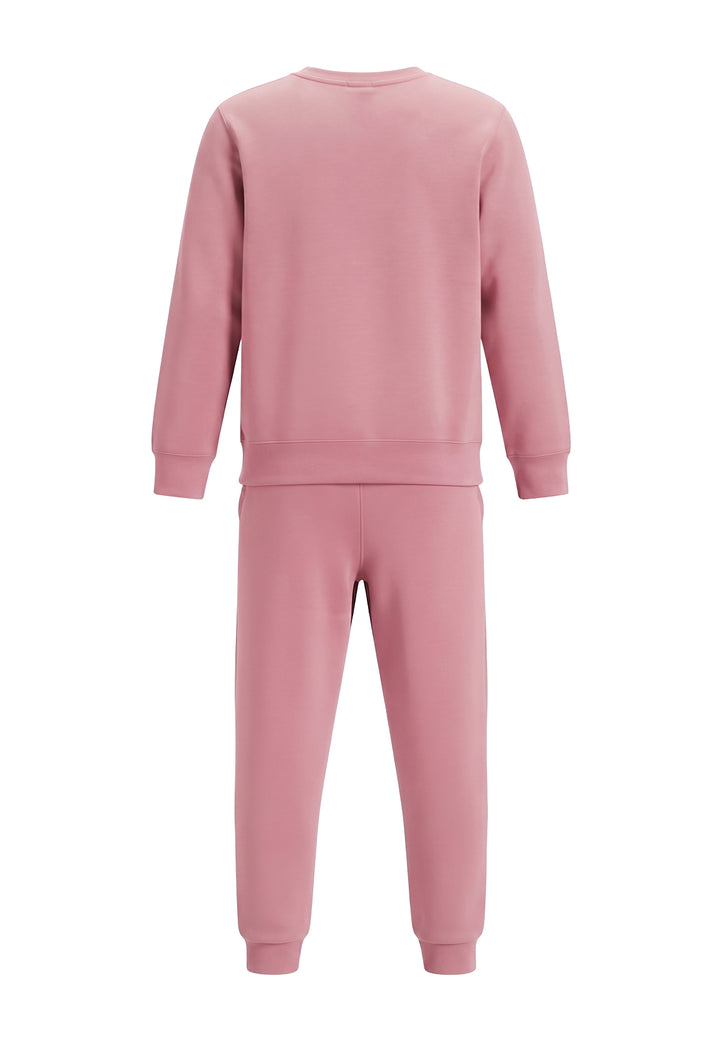 Completo felpa rosa per neonata