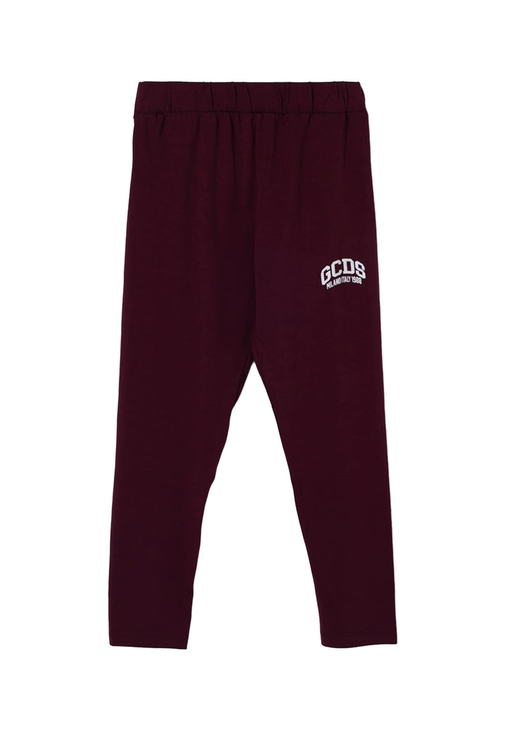 Leggings bordeaux per bambina