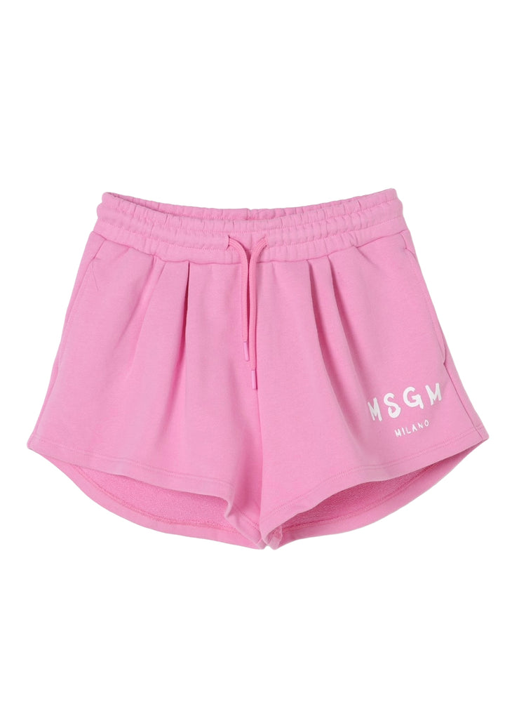 Short felpa rosa per bambina