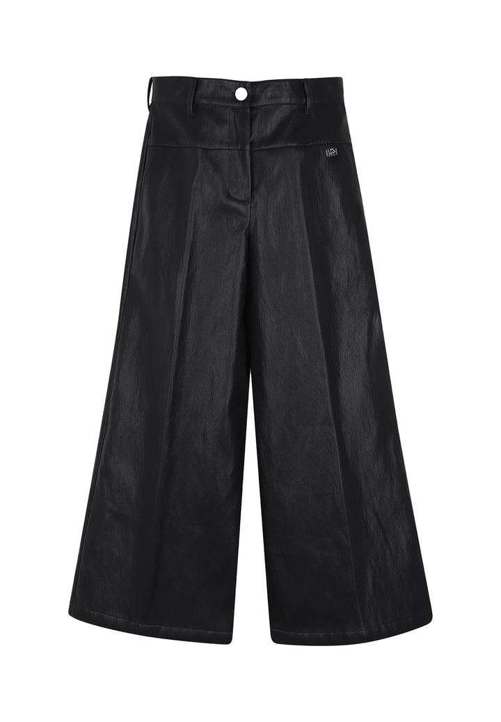 Pantalone similpelle nera per bambina