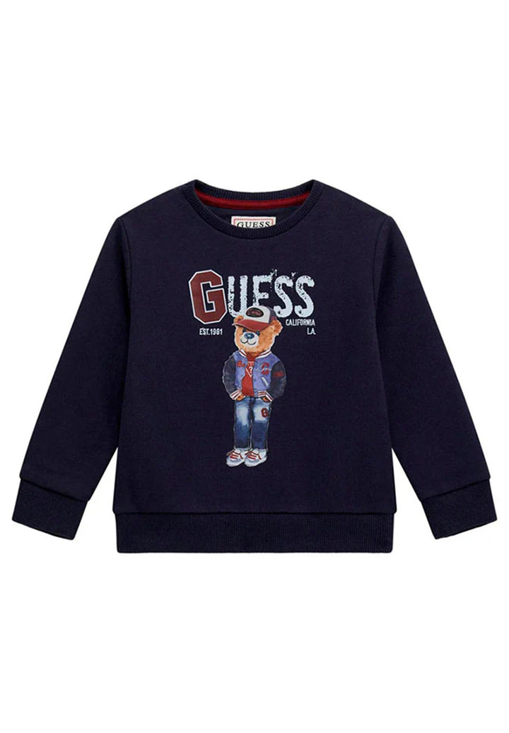 Felpa girocollo blu per bambino