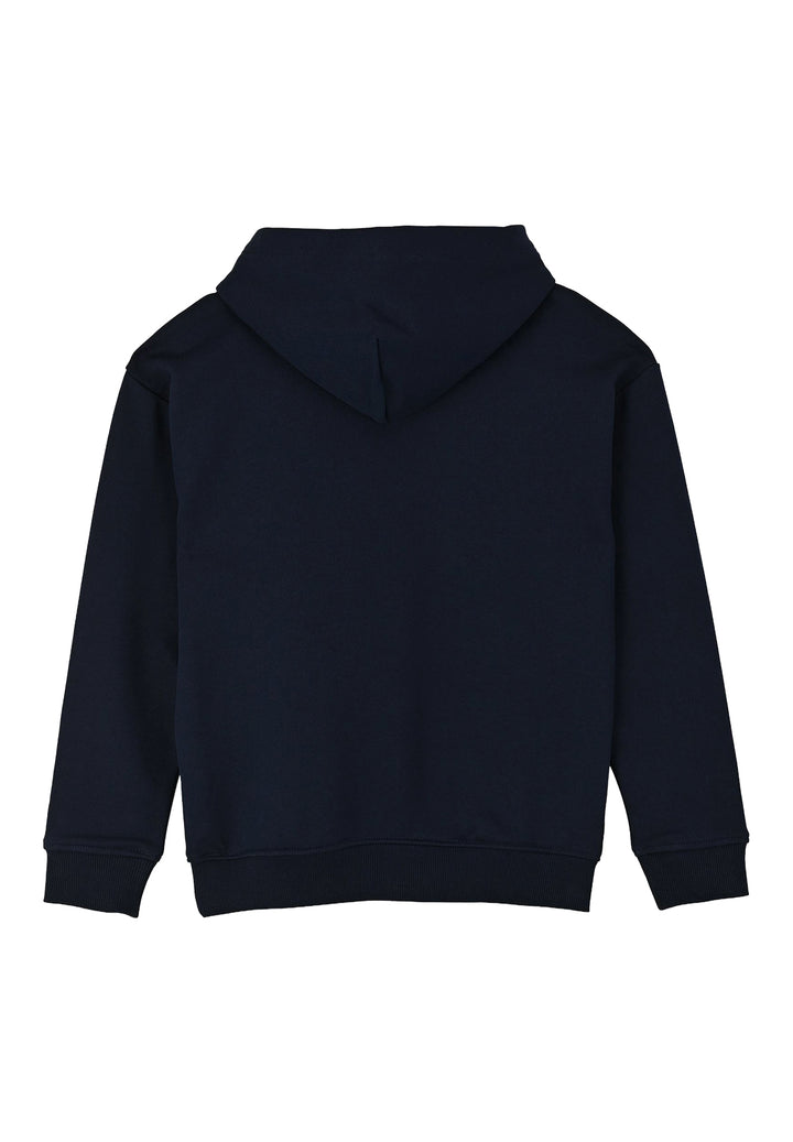 Felpa cappuccio blu per bambino