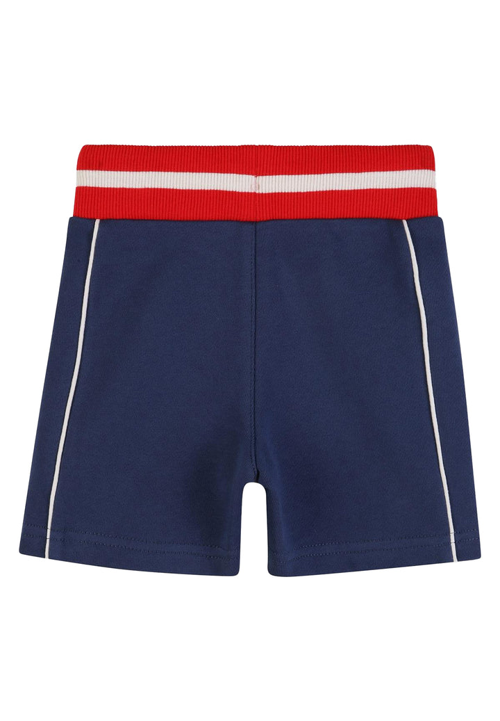 Bermuda felpa blu per neonato