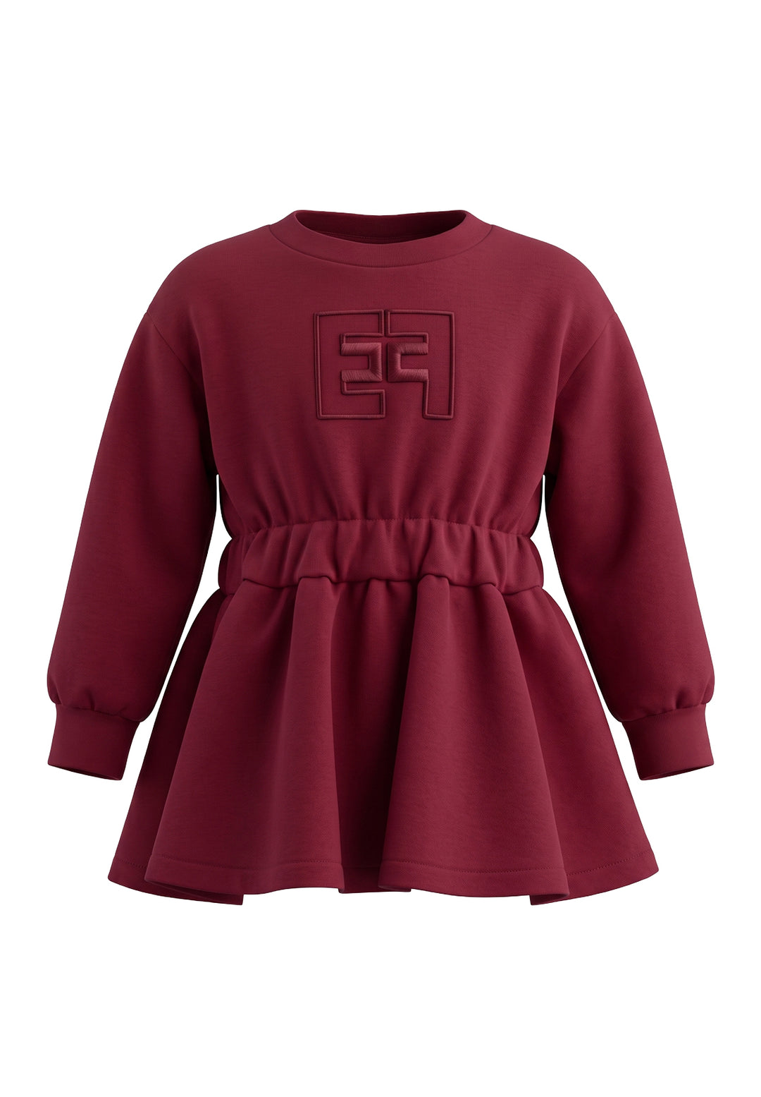 Vestito felpa fuxia per bambina