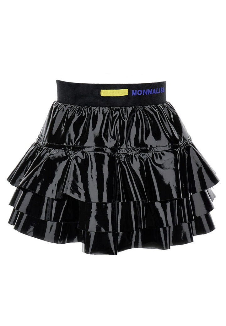 Gonna ecopelle nera per bambina