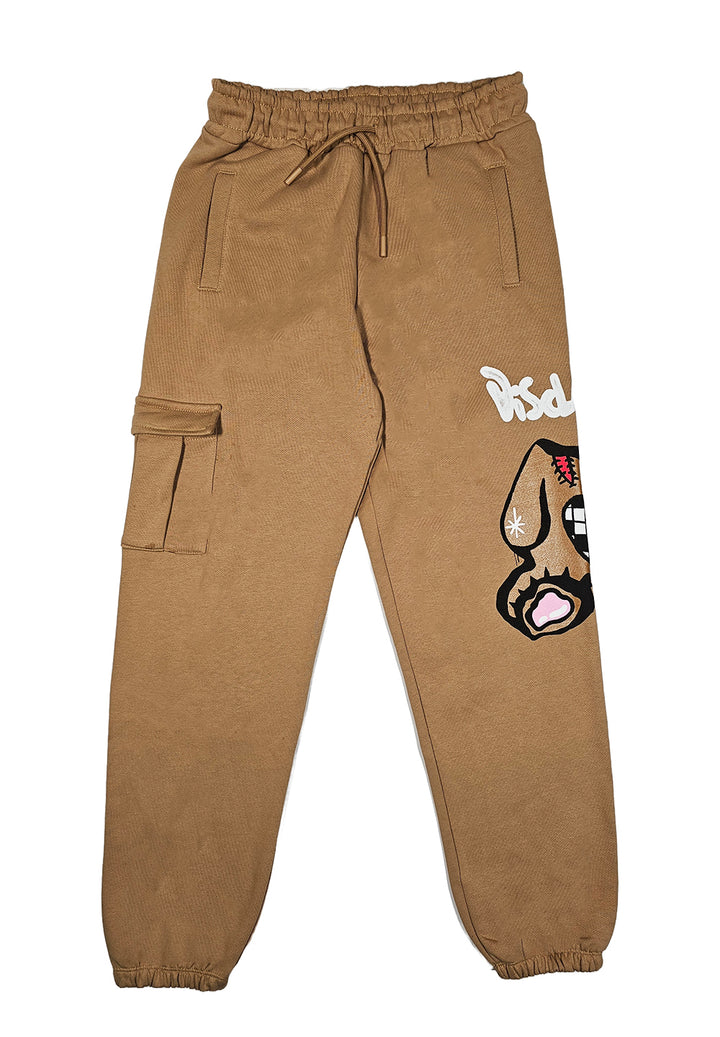 Pantalone felpa marrone per bambino