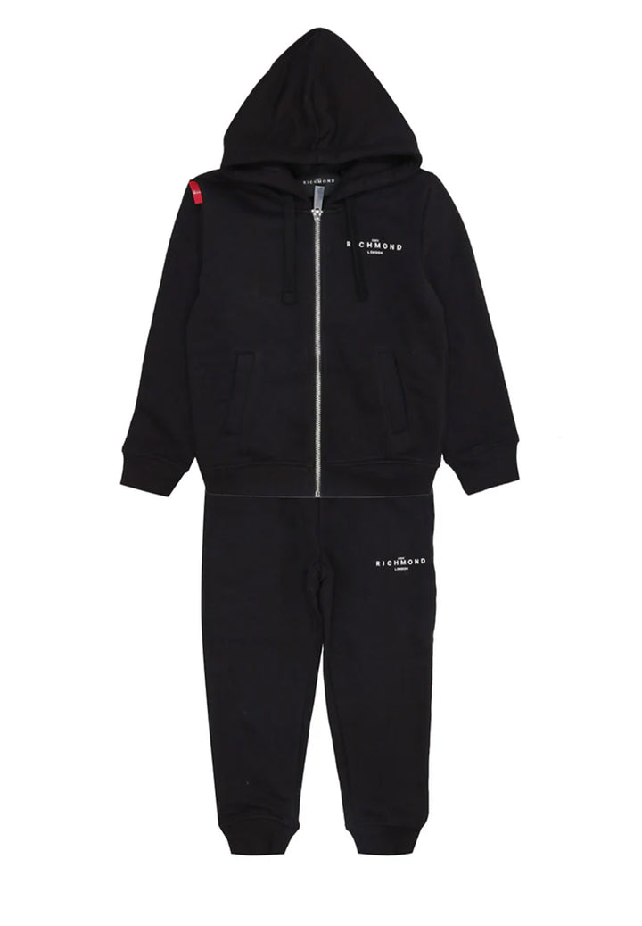 Black zip sweatshirt set for boys