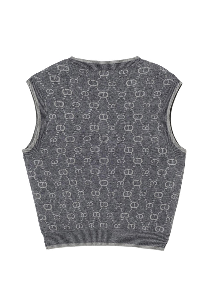 Gilet grigio per bambina