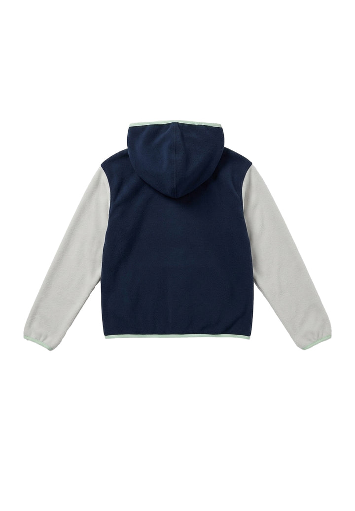 Felpa zip in pile multicolor per bambino