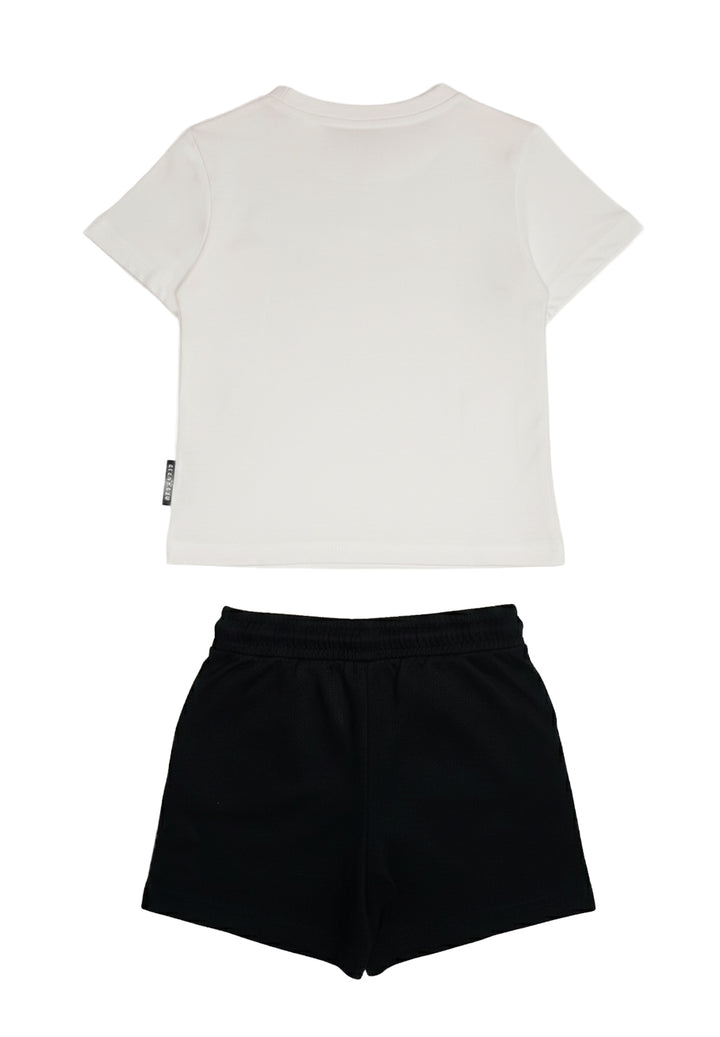 Completo bianco-nero per bambino