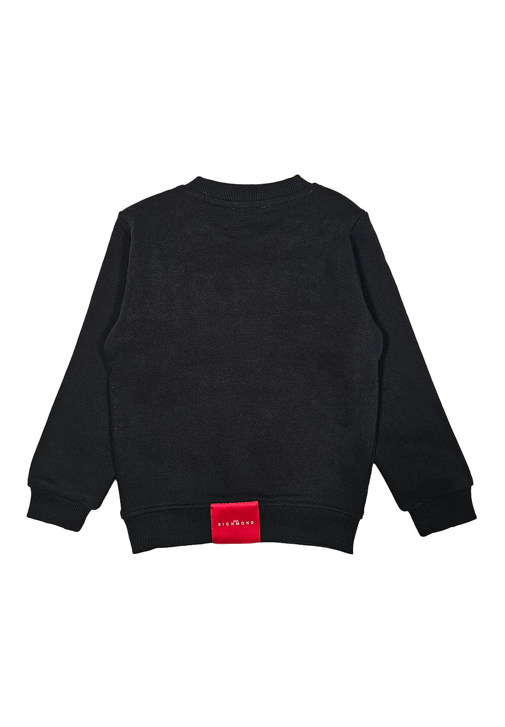 Black crew-neck sweatshirt for newborn