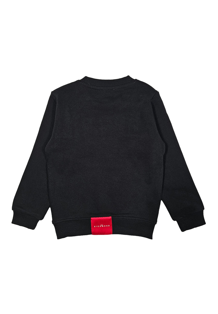 Black crewneck sweatshirt for boy