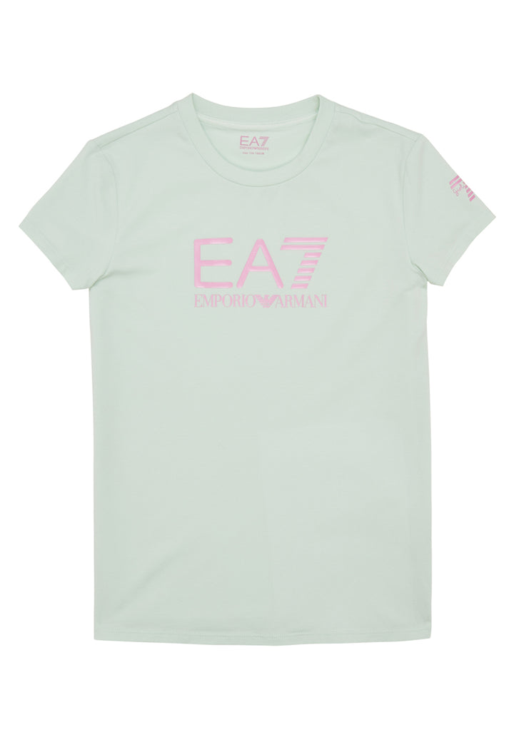 T-shirt verde acqua per bambina