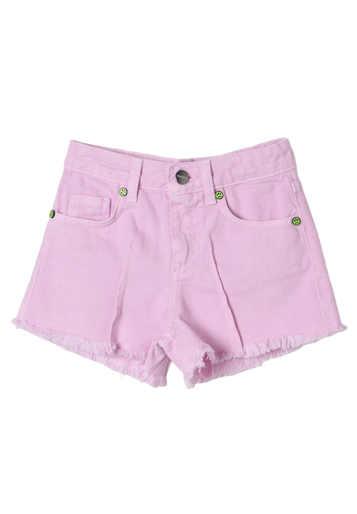 Shorts denim rosa per bambina