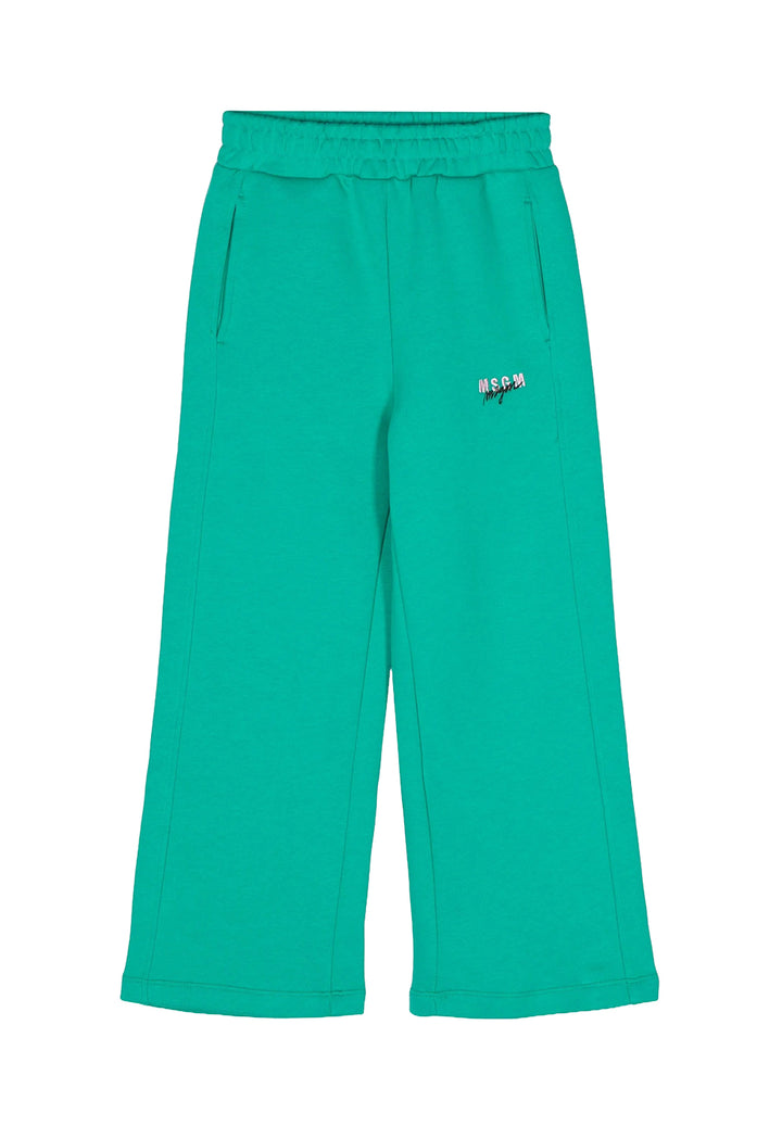 Pantalone felpa verde per bambina