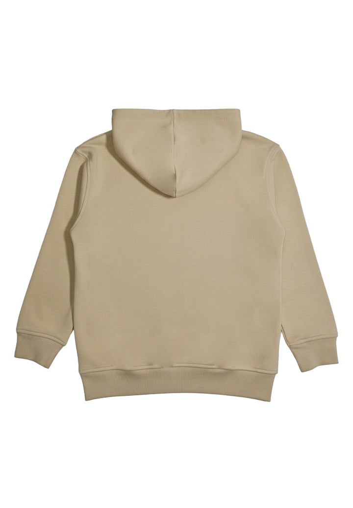 Felpa cappuccio beige per bambino