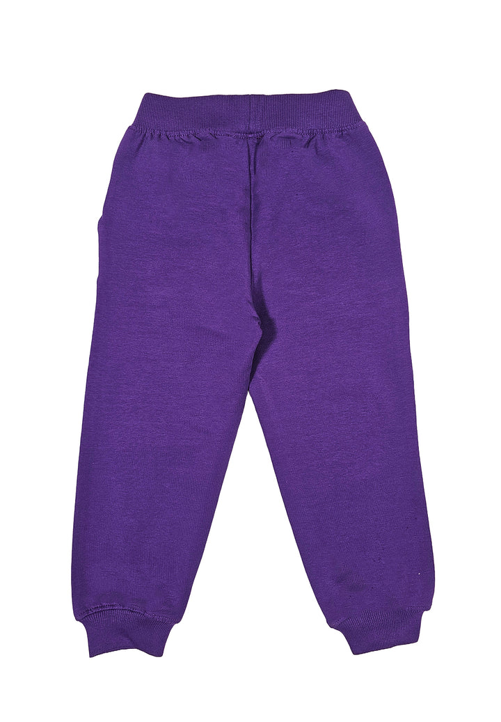 Pantalone felpa viola per bambina