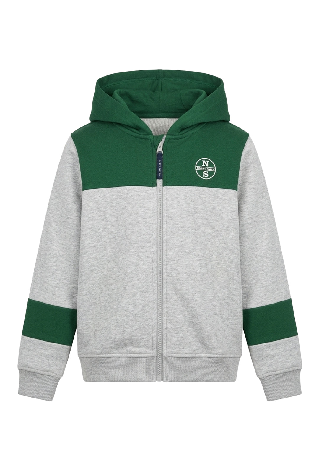 Felpa zip grigia per neonato