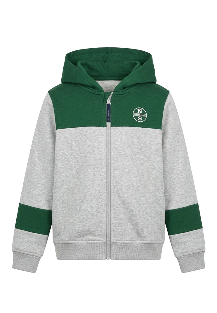 Felpa zip grigia per neonato