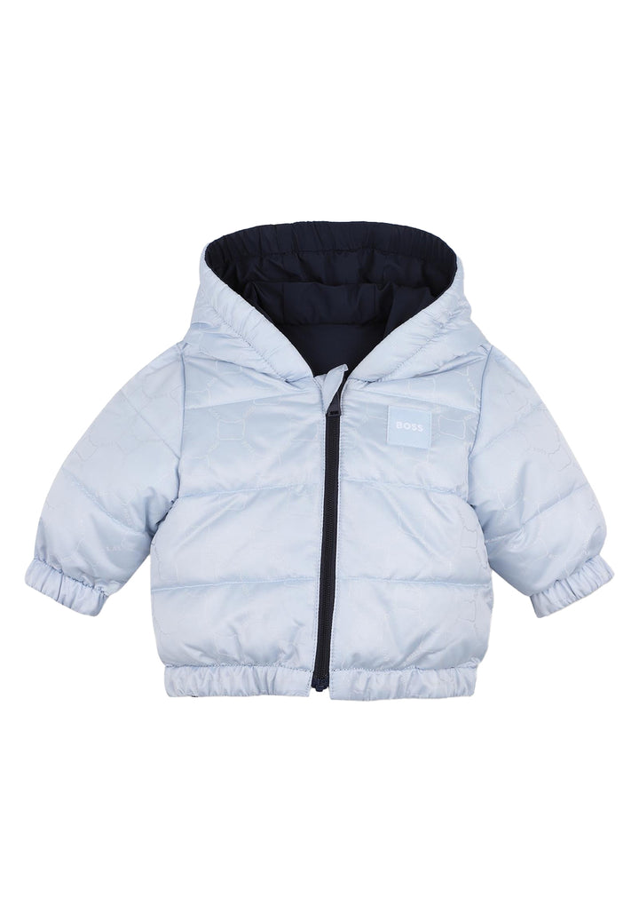 Giubbotto reversibile celeste-blu navy per neonato