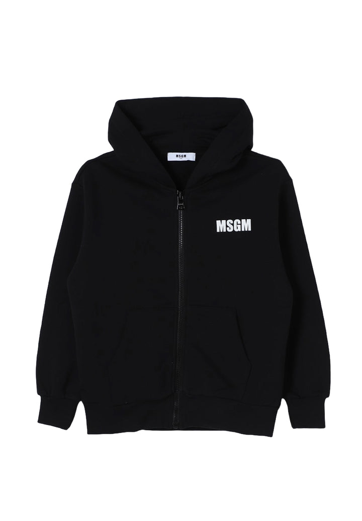 Felpa zip nera unisex