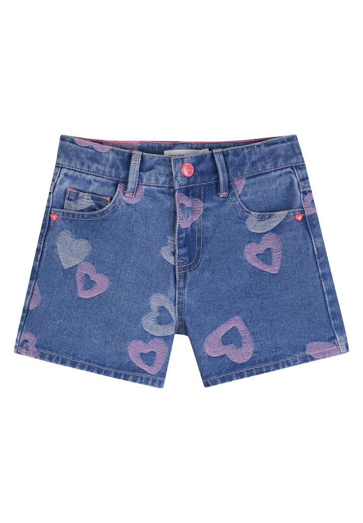 Short denim blu per bambina