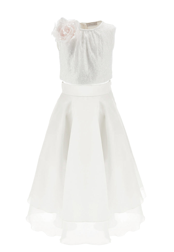 Completo top+gonna bianco per bambina