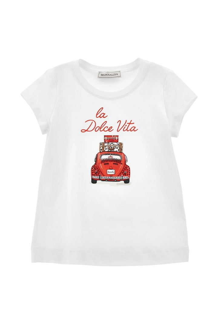 T-shirt bianca per bambina