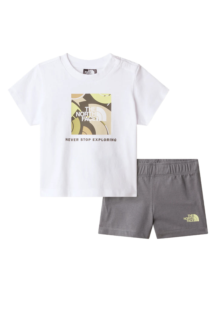 Completo bianco-grigio per neonato