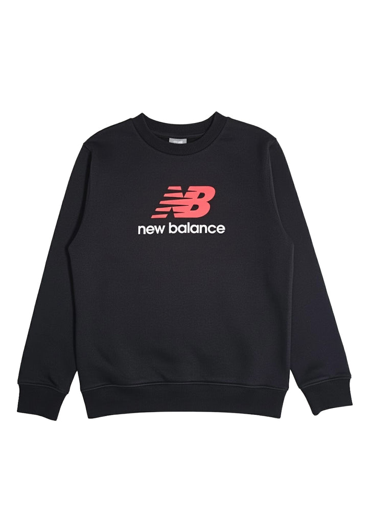 Felpa girocollo nera per bambino