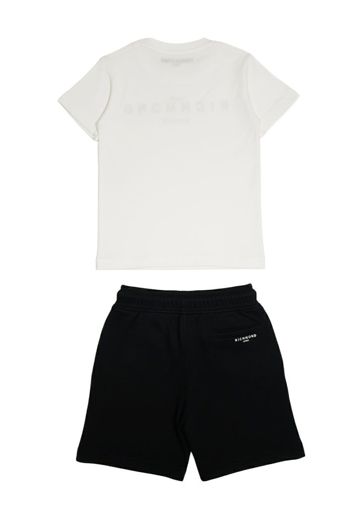 Completo bianco-nero per bambino