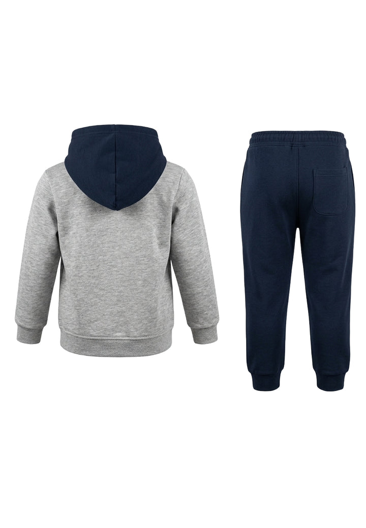 Completo felpa grigio per neonato