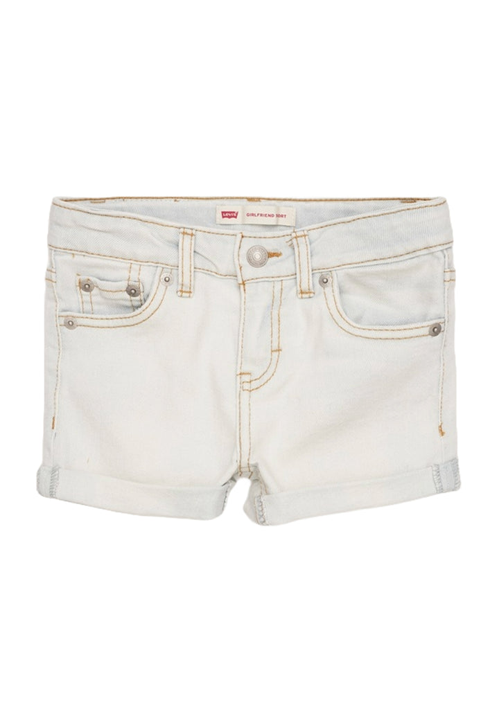 Short blu denim chiaro per bambina