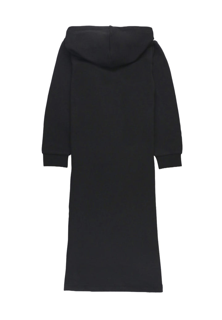 Vestito felpa nero per bambina