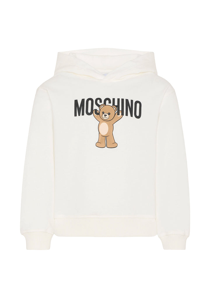 Felpa cappuccio bianca per bambino