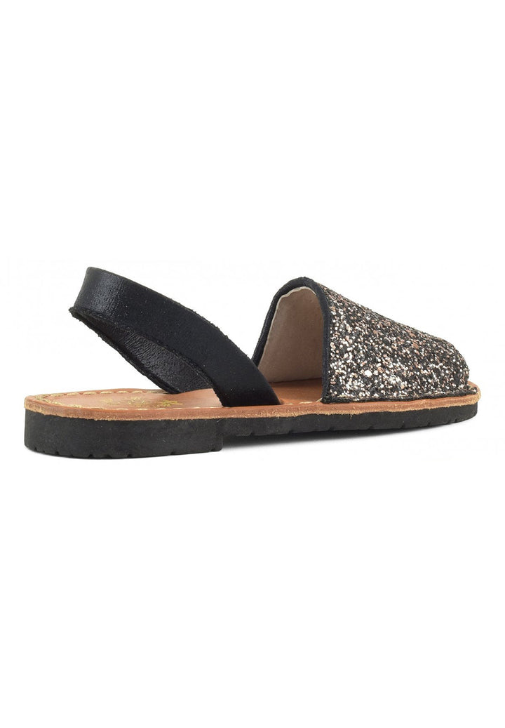 Sandali glitter neri per bambina
