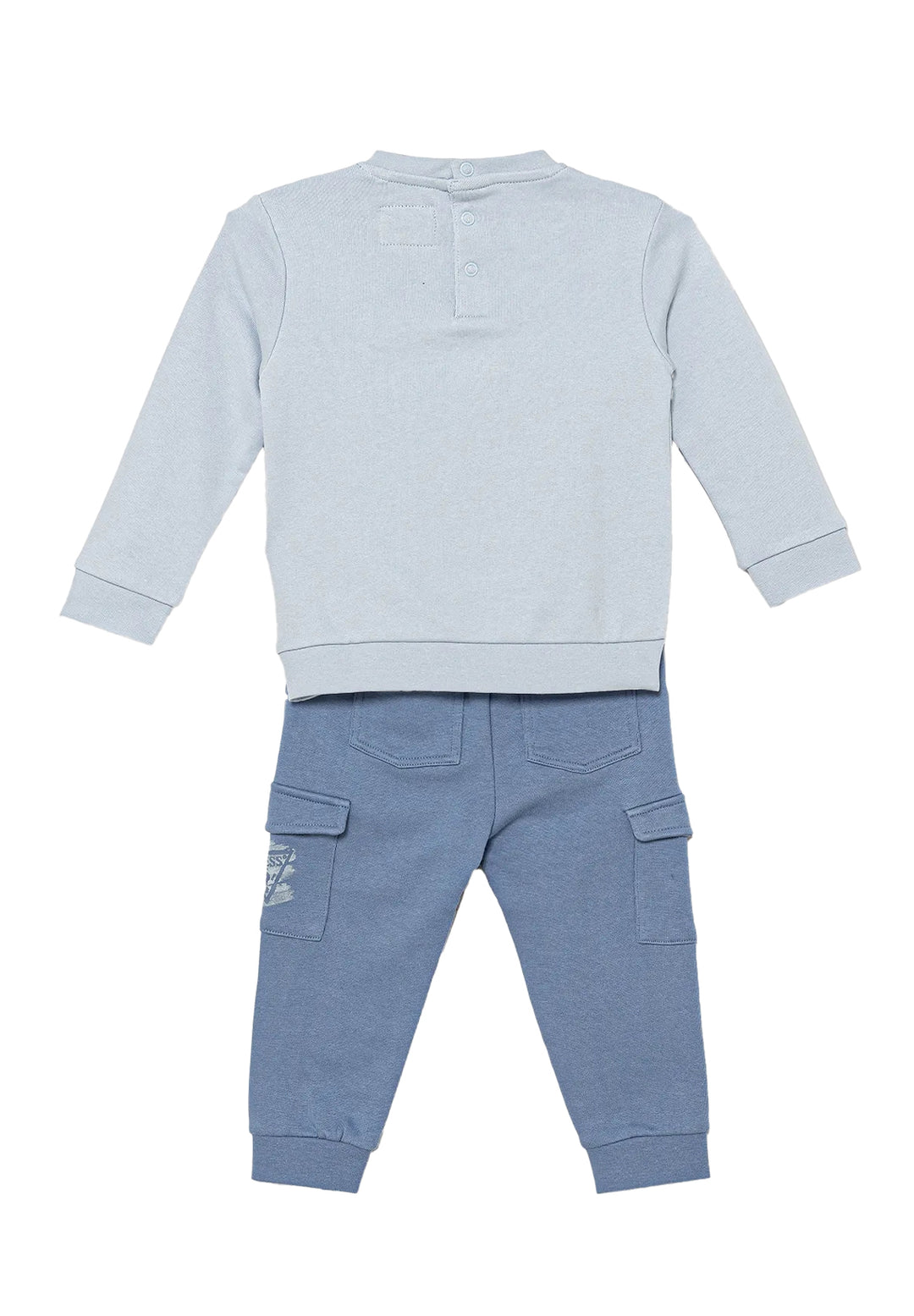Completo felpa celeste per neonato